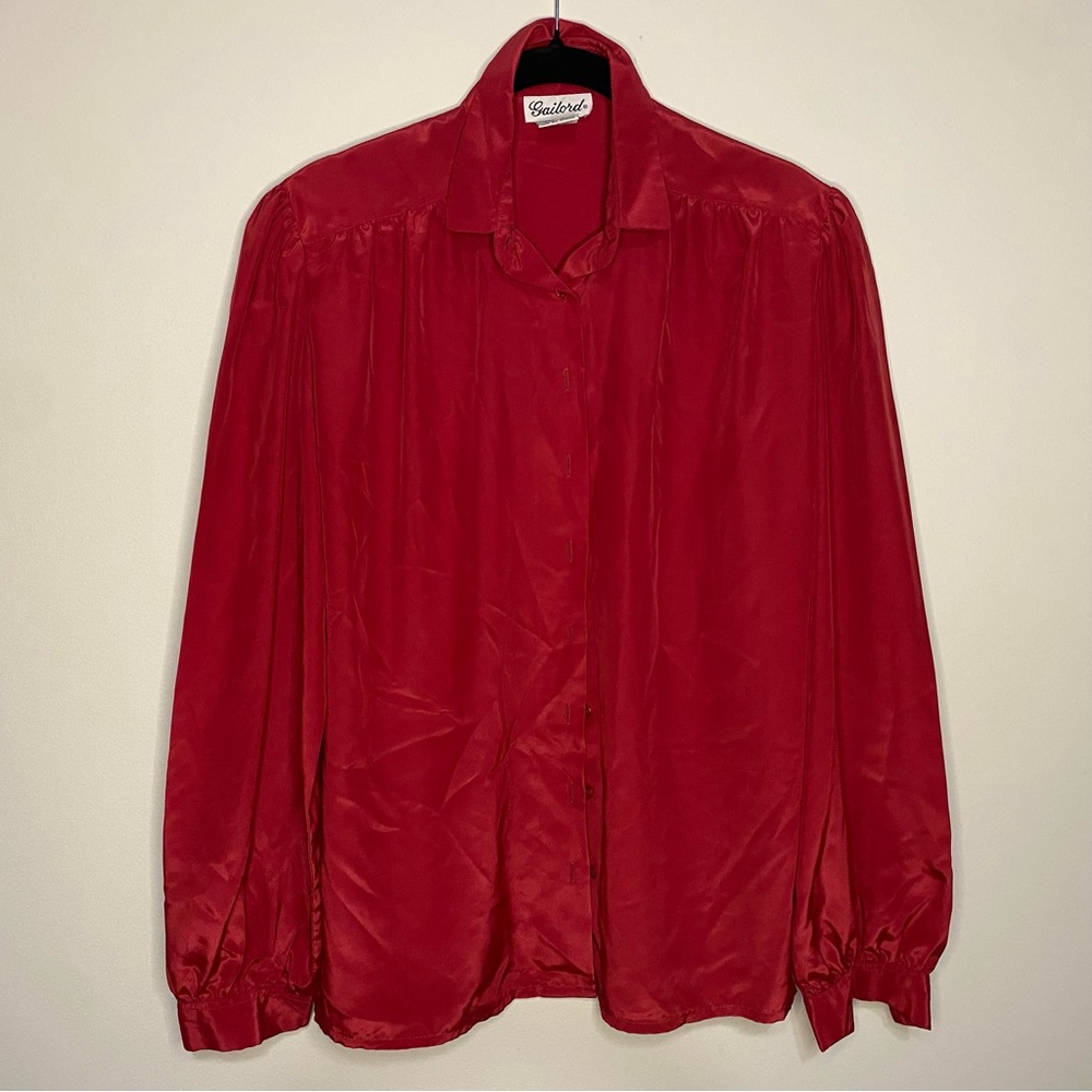 VTG89 vintage satin blouse